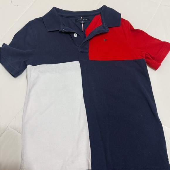 Tommy Hilfiger Red and Navy Polo - Picture 1 of 3